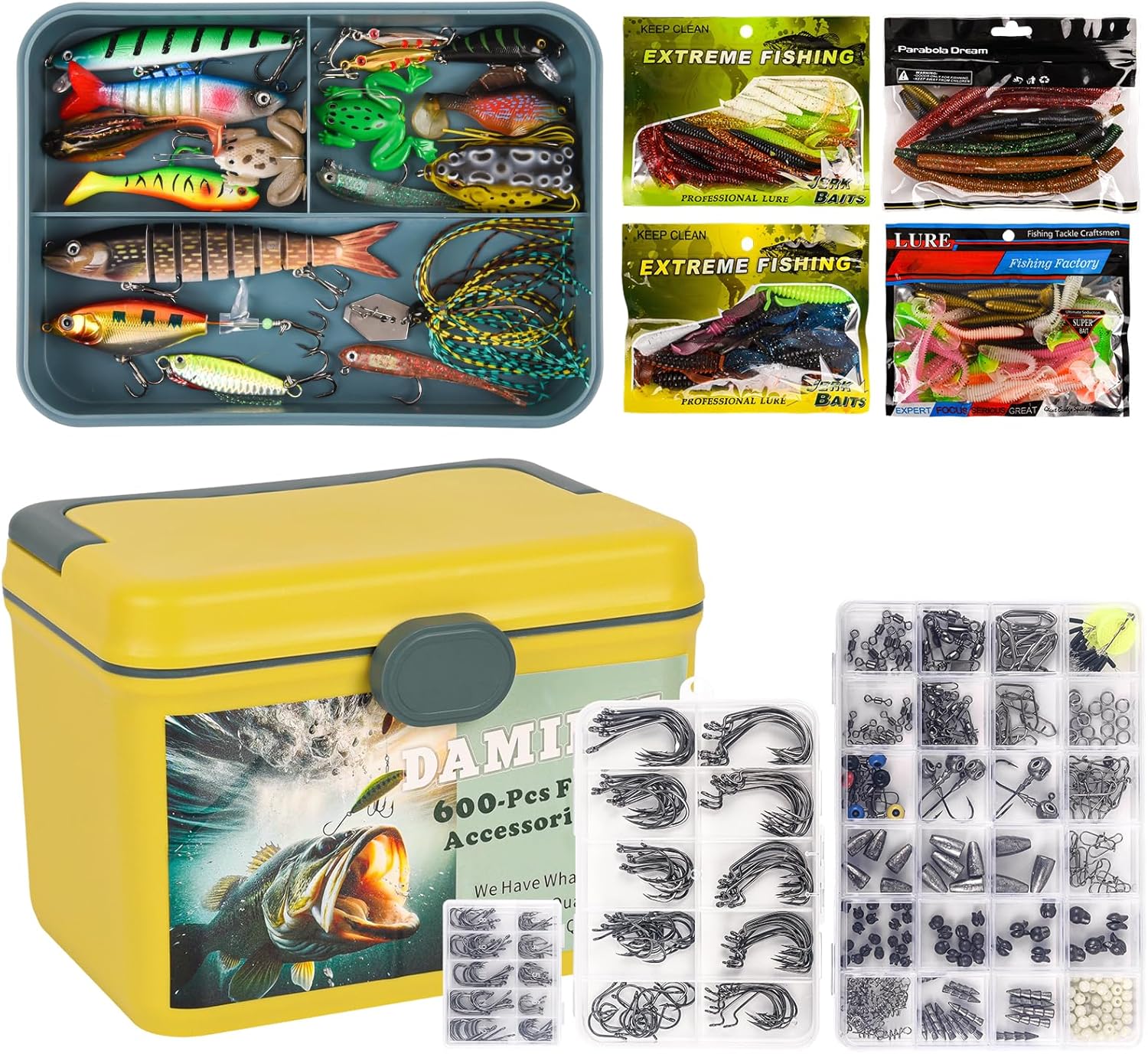 600 piece tackle box